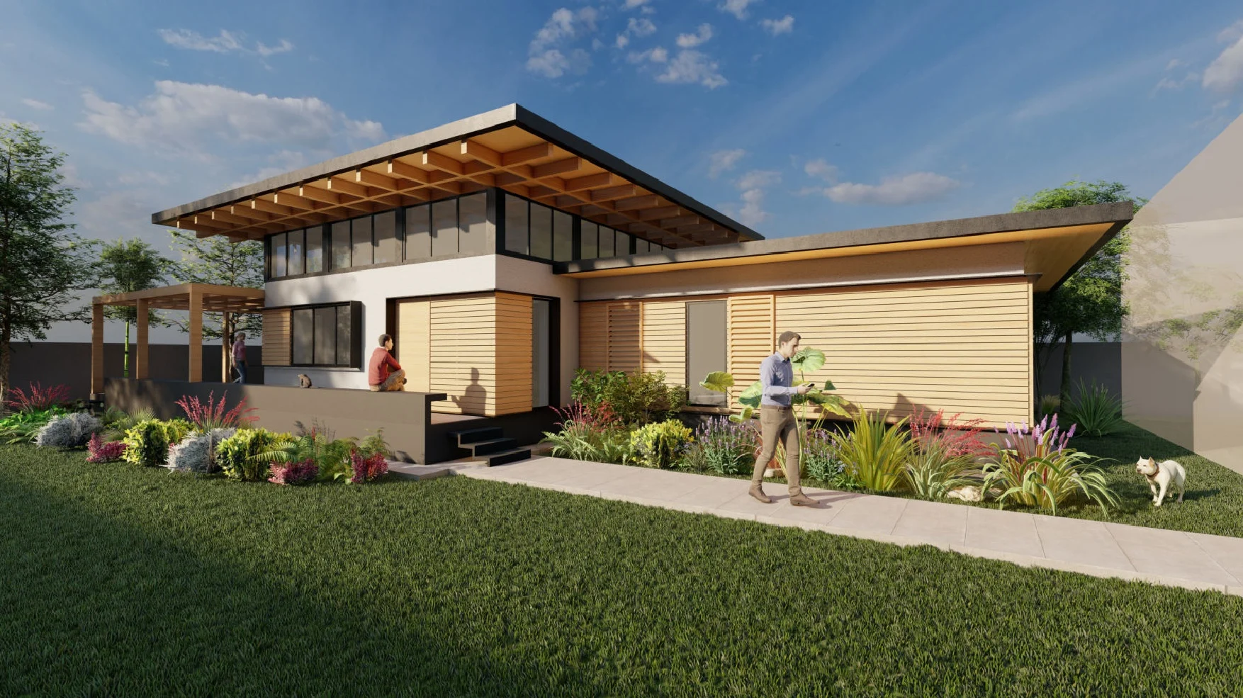 Fațada principală - vedere din grădină