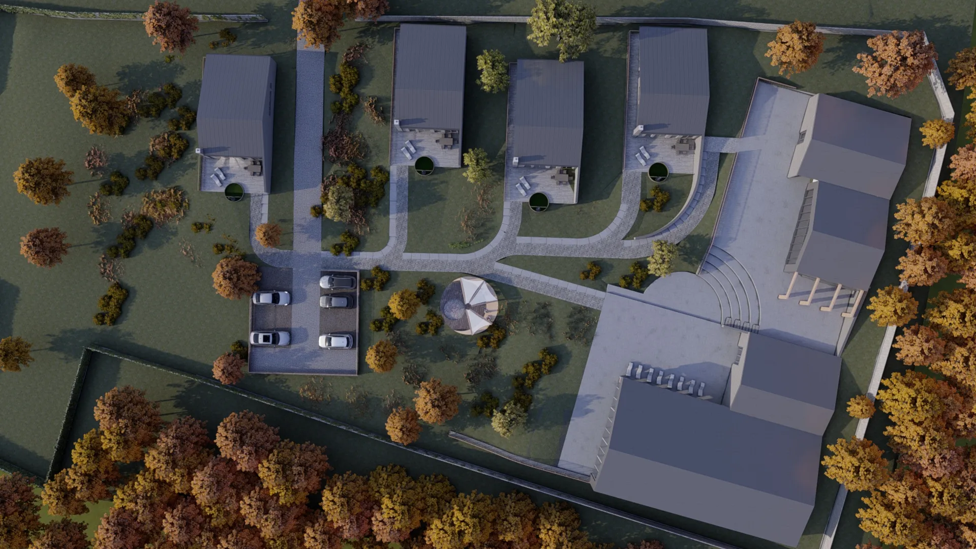 Zonă de foc de tabără și socializare